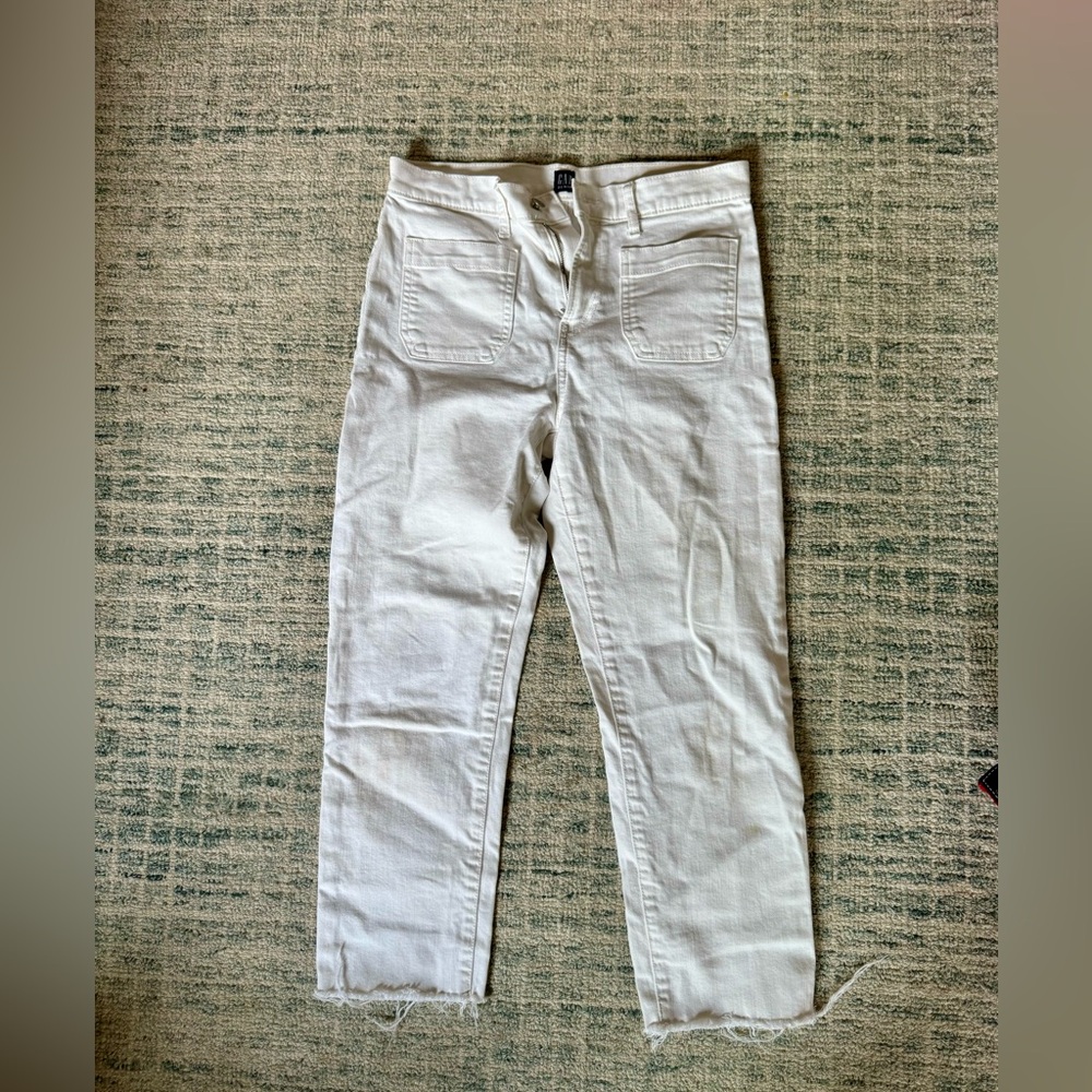 Gap Cheeky Straight White Jeans